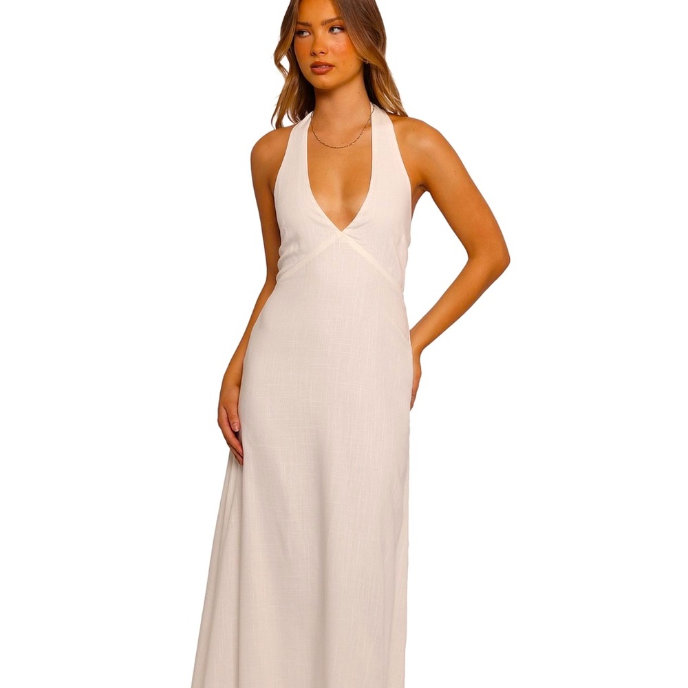 Victoria's Secret Cream Backless Maxi Dress
